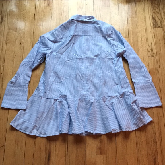 NWT Easel Blue and White Striped Top. Size small. - Picture 4 of 4